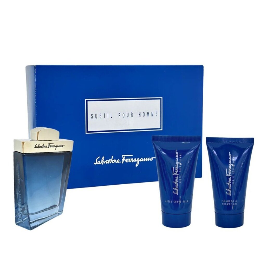 New Salvatore Ferragamo Men's Subtil 3-PC Set Fragrance